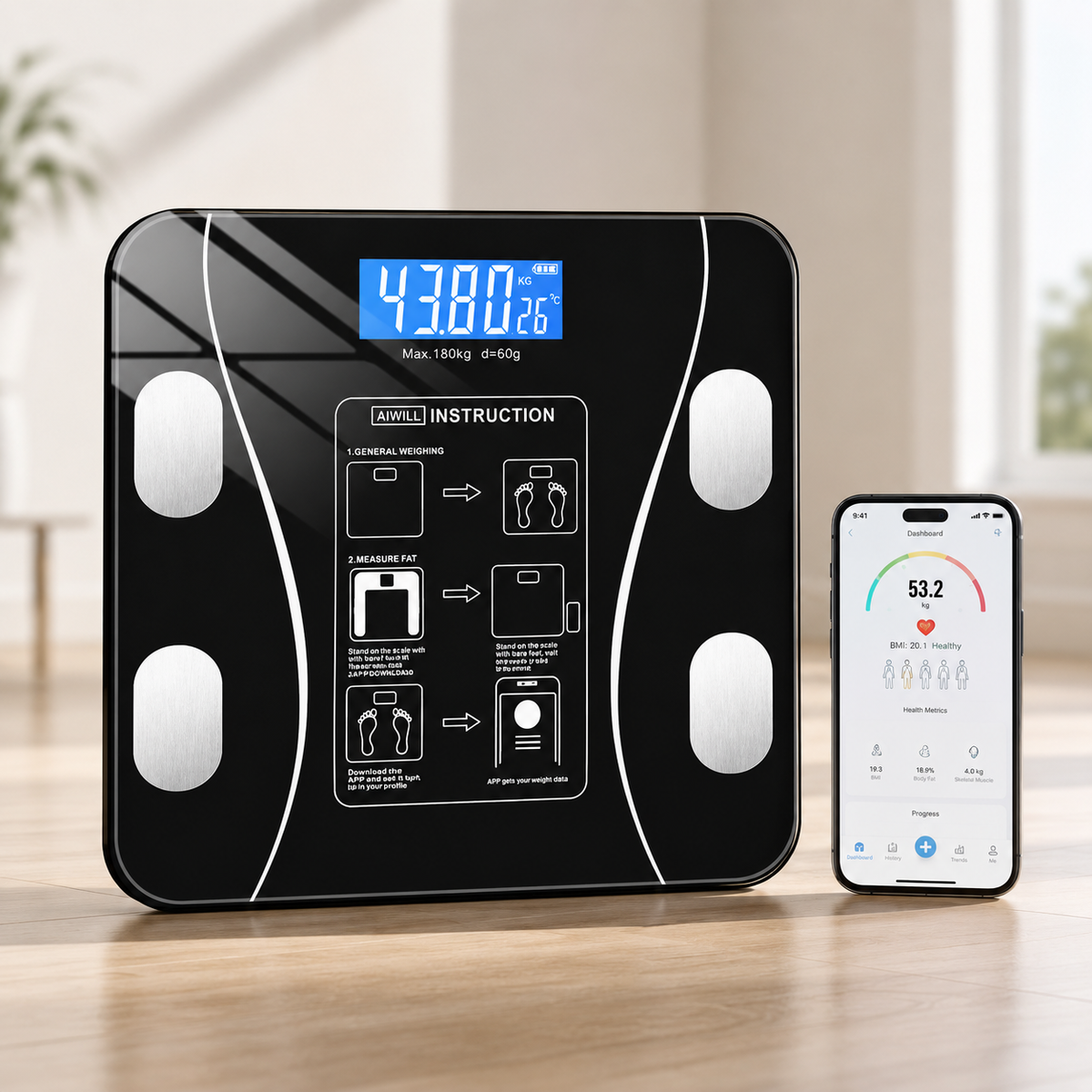 BODYTRACK SMART – BALANZA DIGITAL INTELIGENTE CON APP