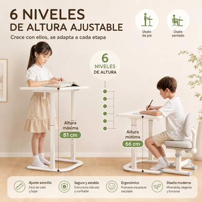 MESA AUXILIAR MÓVIL REGULABLE PARA CAMA Y SOFÁ