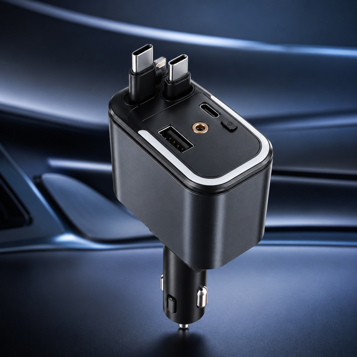 CARGADOR PARA AUTO 5 EN 1 DE 120W
