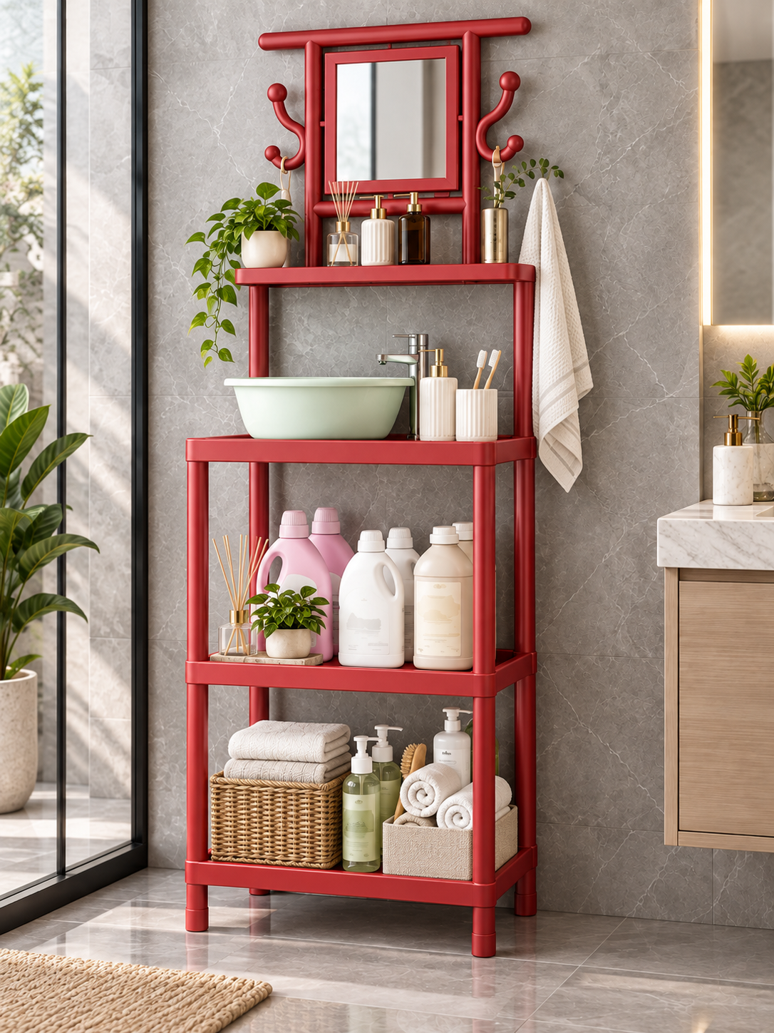 SOPORTE PARA LAVATORIO CON ESPEJO🚿