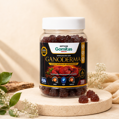 GOMITAS DE GANODERMA CON MIEL PARA ADULTOS