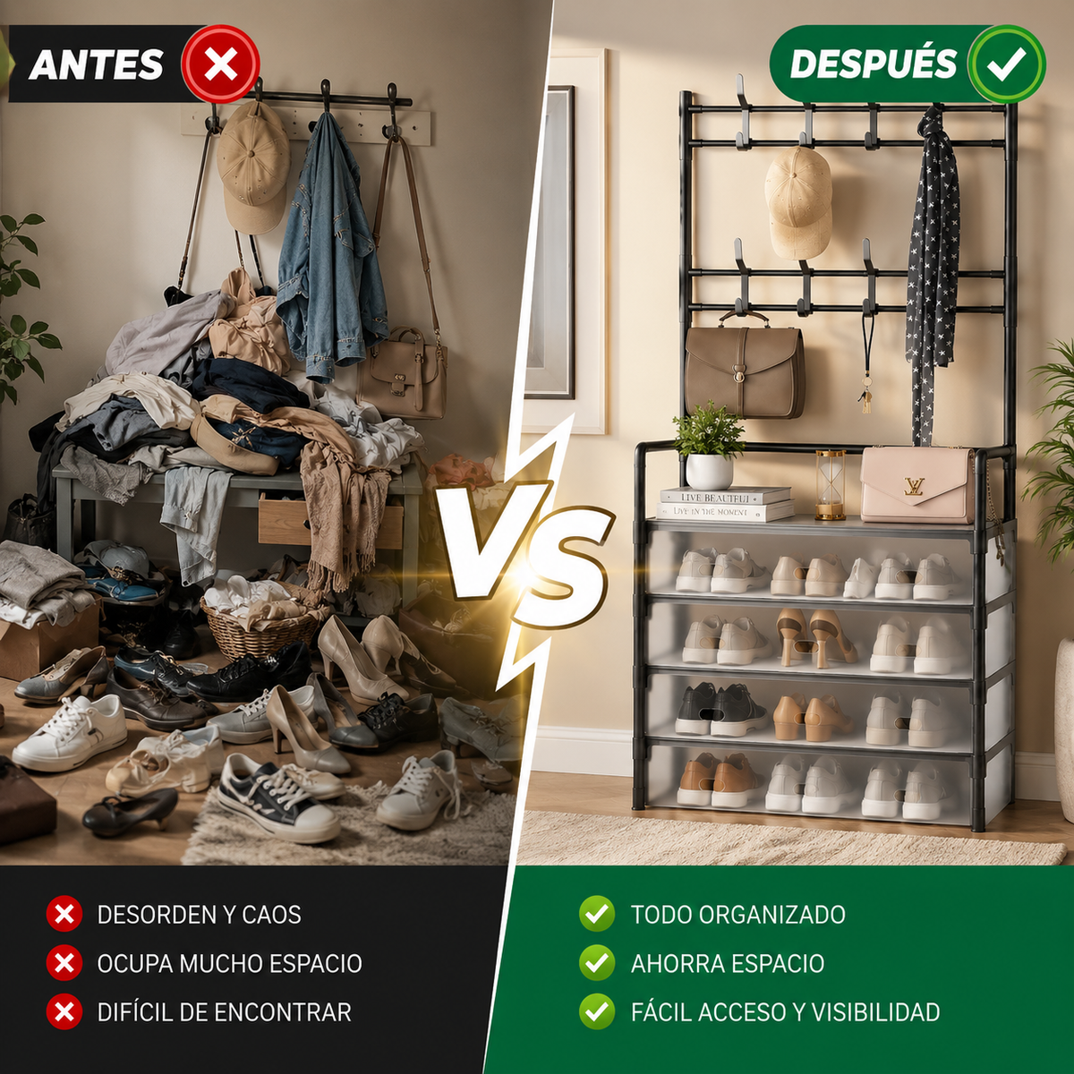 ZAPATERO PERCHERO ORGANIZADOR 5 NIVELES