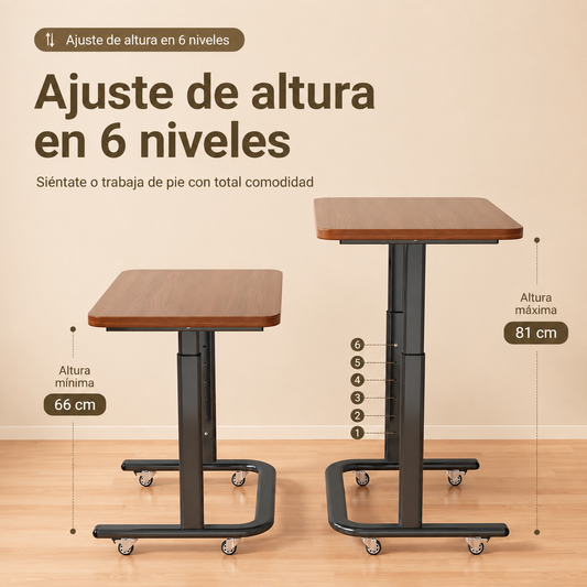 MESA AUXILIAR MÓVIL REGULABLE PARA CAMA Y SOFÁ