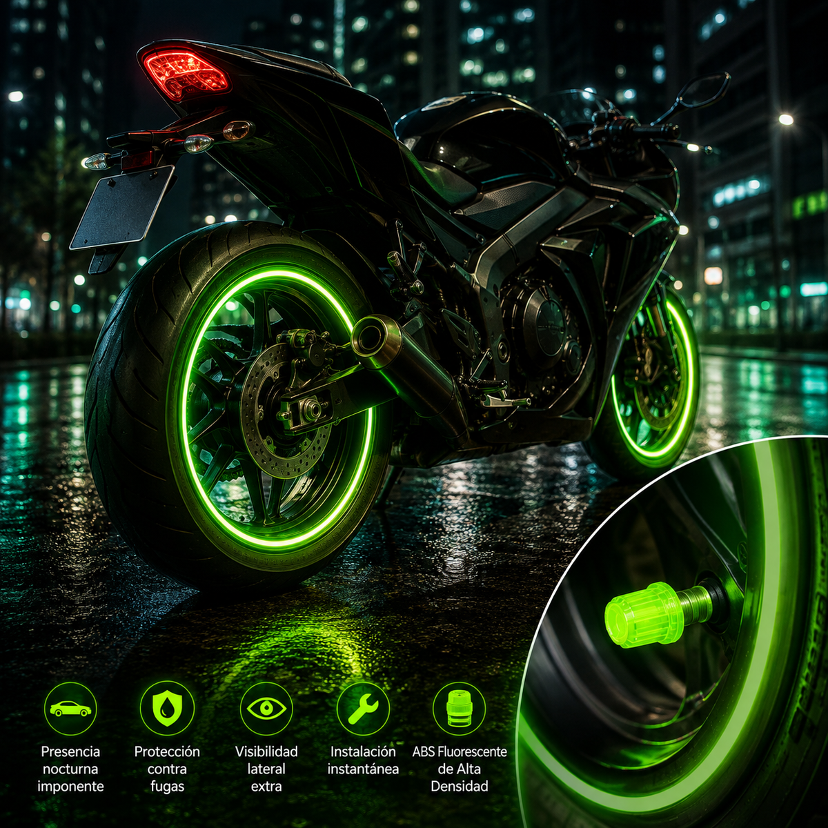 NEONDRIVE LUCES LED PARA VÁLVULAS DE LLANTAS