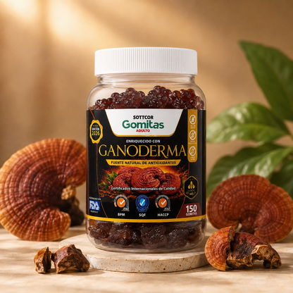GOMITAS DE GANODERMA CON MIEL PARA ADULTOS