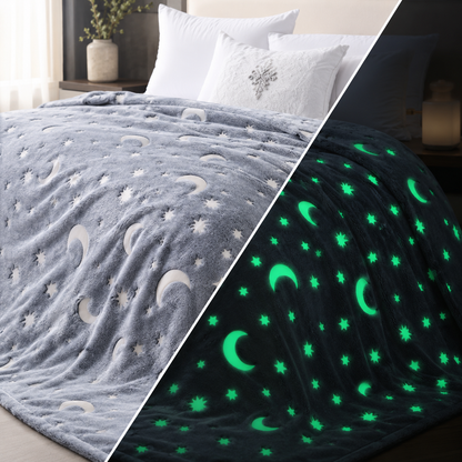 LUNAGLOW BLANKET – MANTA LUMINOSA DE LUNAS Y ESTRELLAS