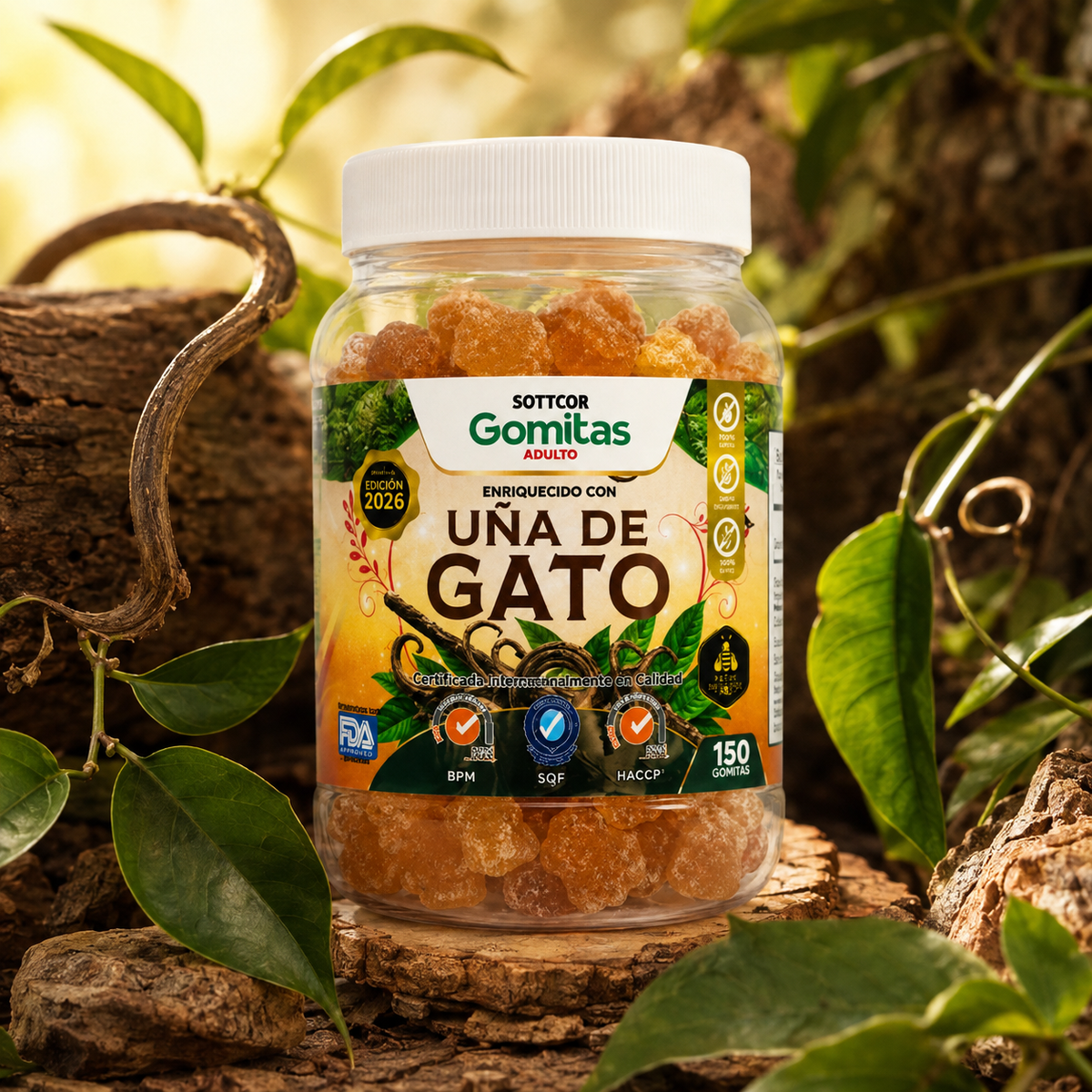 SOTTCOR CAT’S CLAW GUMMIES – GOMITAS PARA ADULTOS CON UÑA DE GATO