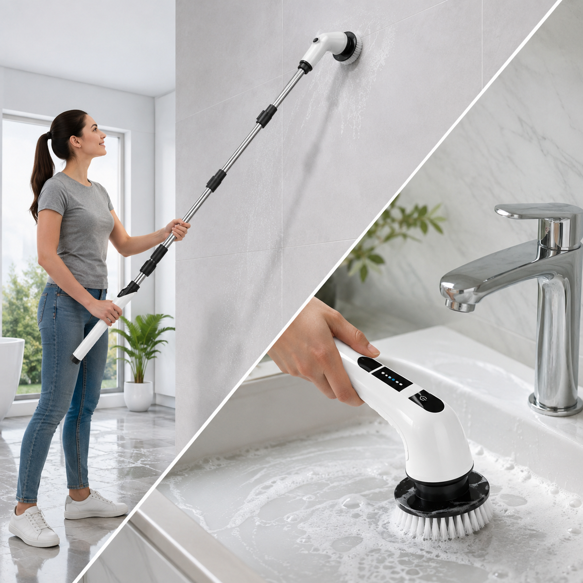 SPINCLEAN PRO – CEPILLO ELÉCTRICO GIRATORIO MULTIFUNCIONAL