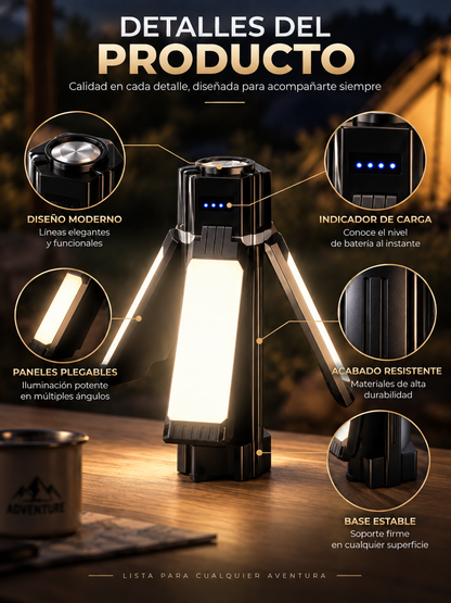 LÁMPARA LED RECARGABLE MULTIUSOS 🔦⚡