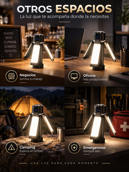 LÁMPARA LED RECARGABLE MULTIUSOS 🔦⚡