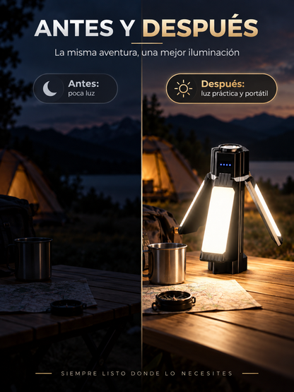 LÁMPARA LED RECARGABLE MULTIUSOS 🔦⚡