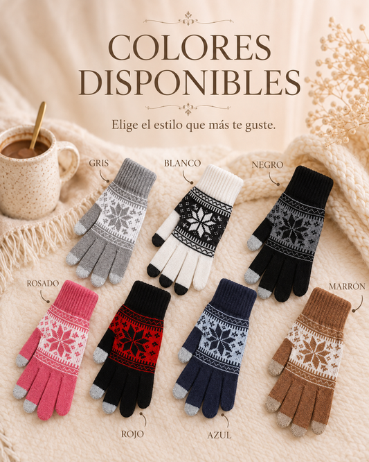 PACK X3 GUANTES TEJIDOS TOUCH DE INVIERNO