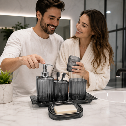 SET ELEGANCE PARA BAÑO 5 PIEZAS ✨🛁