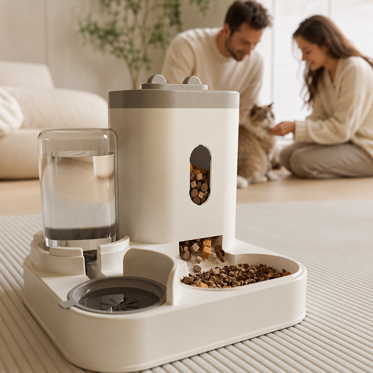 PETCARE DUO – DISPENSADOR AUTOMÁTICO DE COMIDA Y AGUA 🐶🐱💧