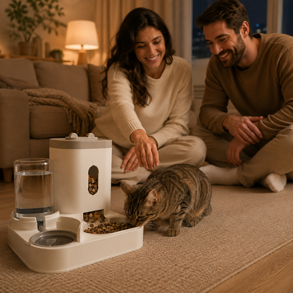 PETCARE DUO – DISPENSADOR AUTOMÁTICO DE COMIDA Y AGUA 🐶🐱💧