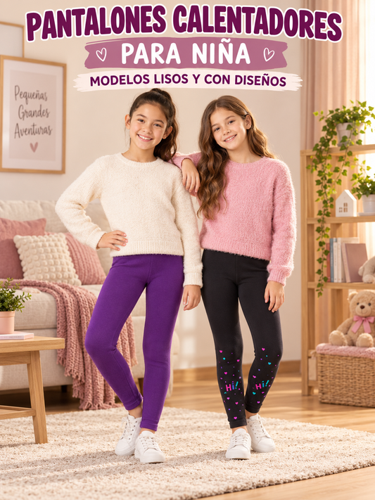 PANTALÓN CALENTADOR PARA NIÑA 👧❄️