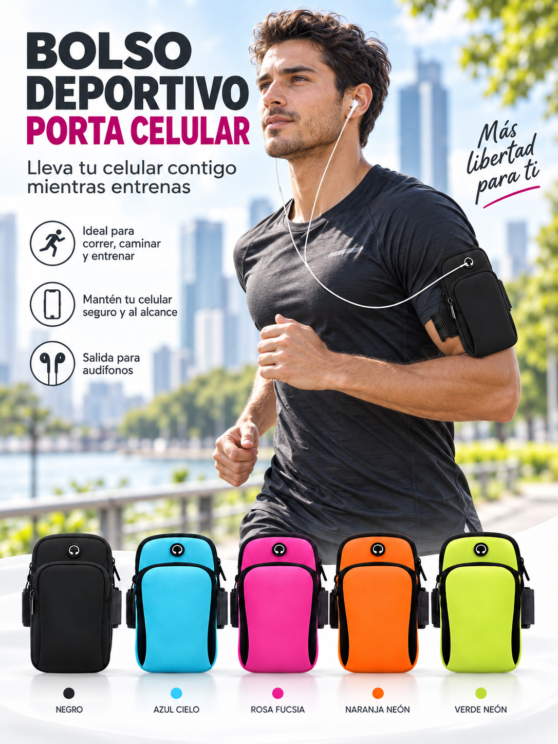 BOLSO DEPORTIVO PORTA CELULAR 📱 🏃