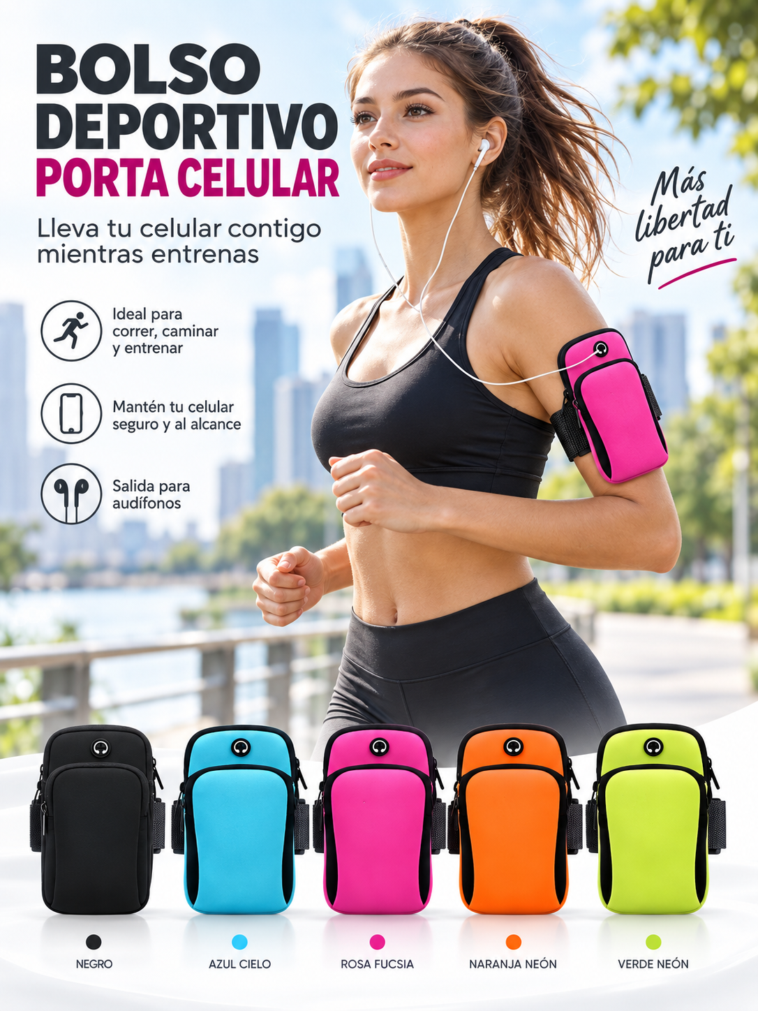BOLSO DEPORTIVO PORTA CELULAR 📱 🏃