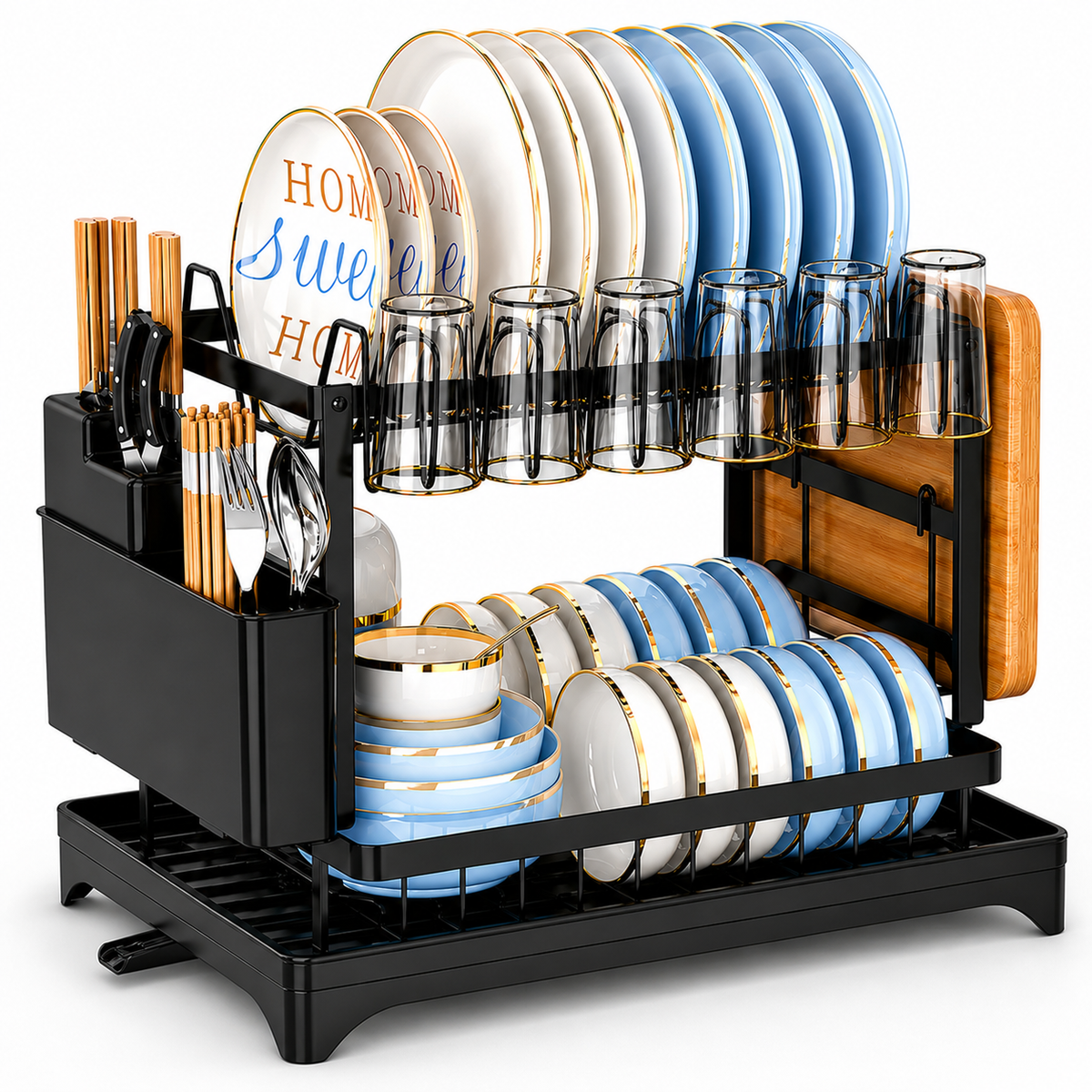 ESCURRIDOR ORGANIZADOR PREMIUM PARA PLATOS Y CUBIERTOS