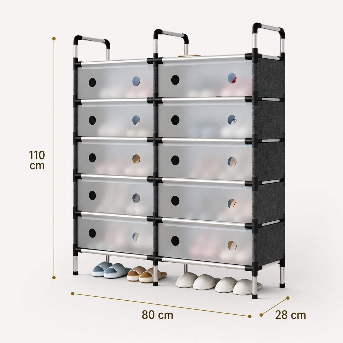 ZAPATERO ORGANIZADOR DOBLE DE 5 NIVELES