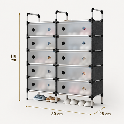 ZAPATERO ORGANIZADOR DOBLE DE 5 NIVELES