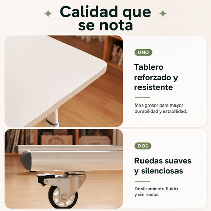MESA AUXILIAR MÓVIL REGULABLE PARA CAMA Y SOFÁ