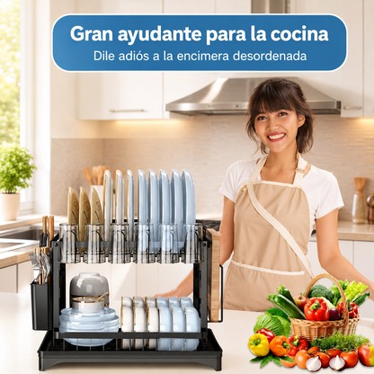 ESCURRIDOR ORGANIZADOR PREMIUM PARA PLATOS Y CUBIERTOS