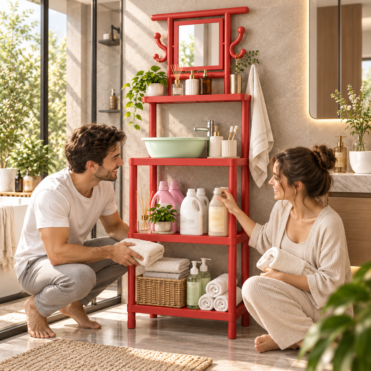 SOPORTE PARA LAVATORIO CON ESPEJO🚿