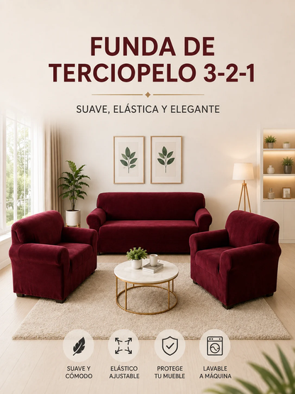 FUNDAS PARA MUEBLES DE SALA TERCIOPELO Y SPANDEX